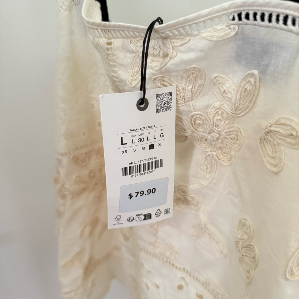 Zara Collection Patchwork Embroidered Top - Picture 8 of 9